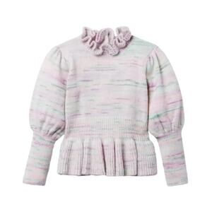 Janie and Jack NWT Marled Peplum Ruffle Sweater. Size 6.